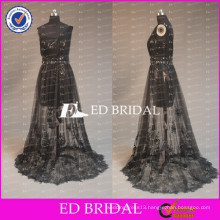ED Bridal Sexy One Shoulder Sheer Skirt Lace Appliqued Tulle Mother Of The Bride Dress For Lady 2017